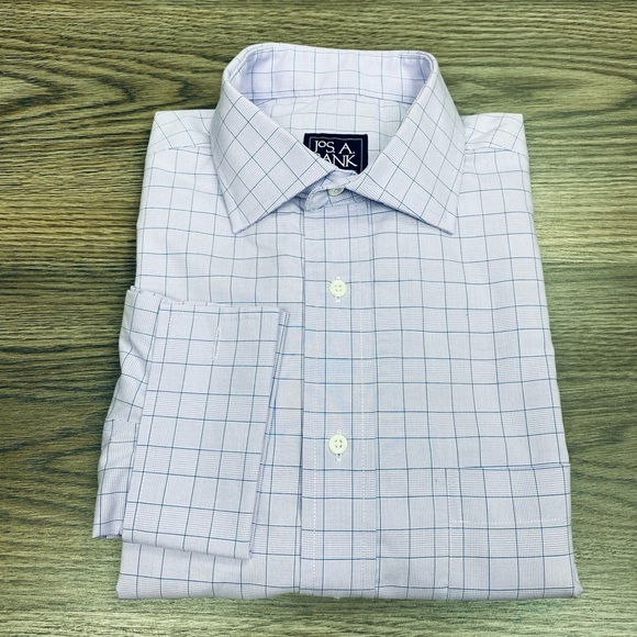 Jos A Bank Lavender Navy Plaid 